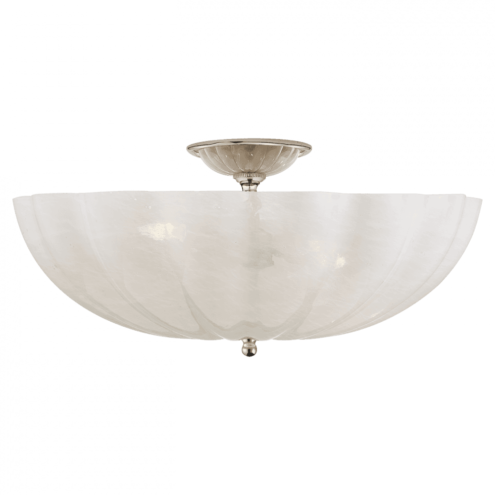 Visual Comfort Signature Rosehill Semi-Flush Mount Polished Nickel