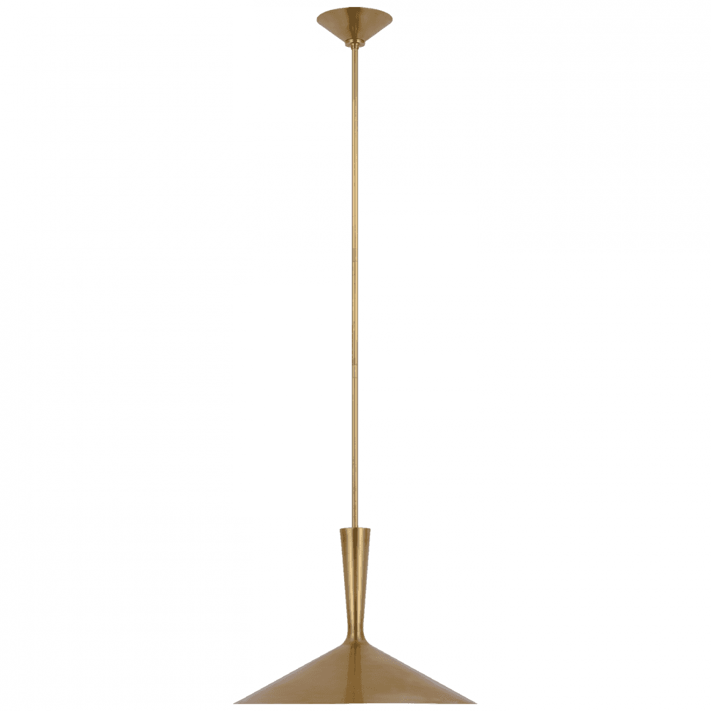 Visual Comfort & Co. Signature Collection Rosetta Large Pendant, 1-Light, LED, Hand-Rubbed Antique Brass, 18"W (ARN 5541HAB D02UE)