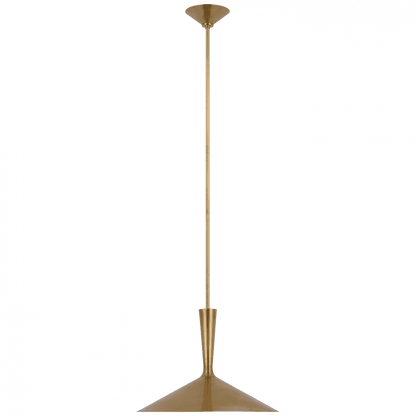 Visual Comfort & Co. Signature Collection Rosetta Large Pendant, 1-Light, LED, Hand-Rubbed Antique Brass, 18"W (ARN 5541HAB D02UE)