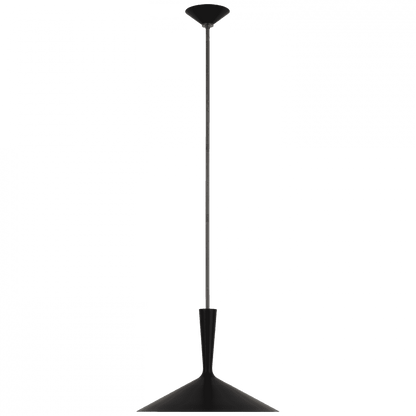 Visual Comfort Signature Rosetta Large Pendant Matte Black and Polished Nickel