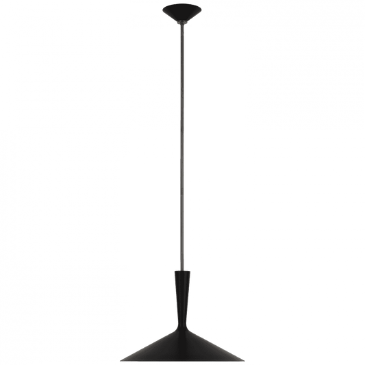 Visual Comfort Signature Rosetta Large Pendant Matte Black and Polished Nickel