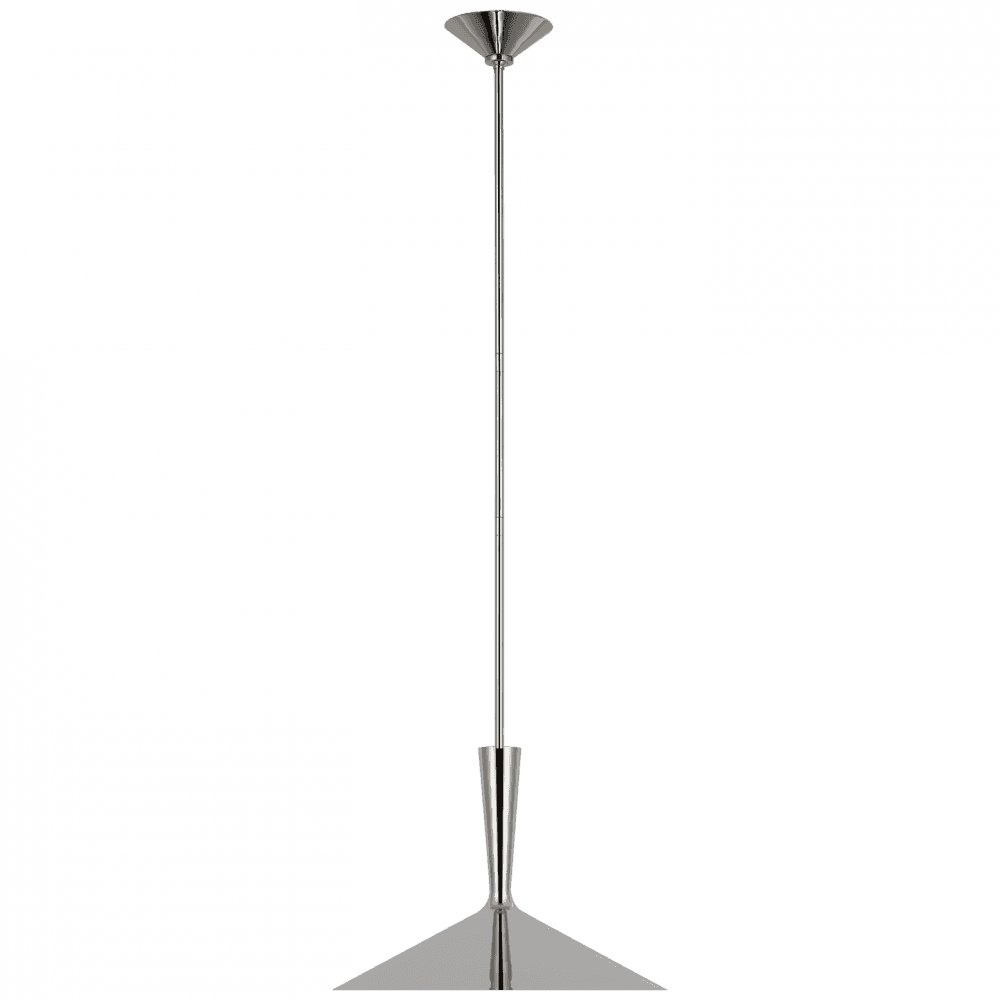 Visual Comfort & Co. Signature Collection Rosetta Large Pendant, 1-Light, LED, Polished Nickel, 18"W (ARN 5541PN D02QY)
