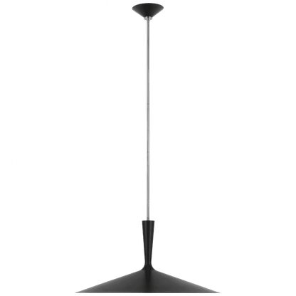 Visual Comfort Signature Rosetta X-Large Pendant Matte Black and Polished Nickel
