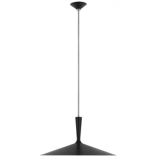 Visual Comfort Signature Rosetta X-Large Pendant Matte Black and Polished Nickel