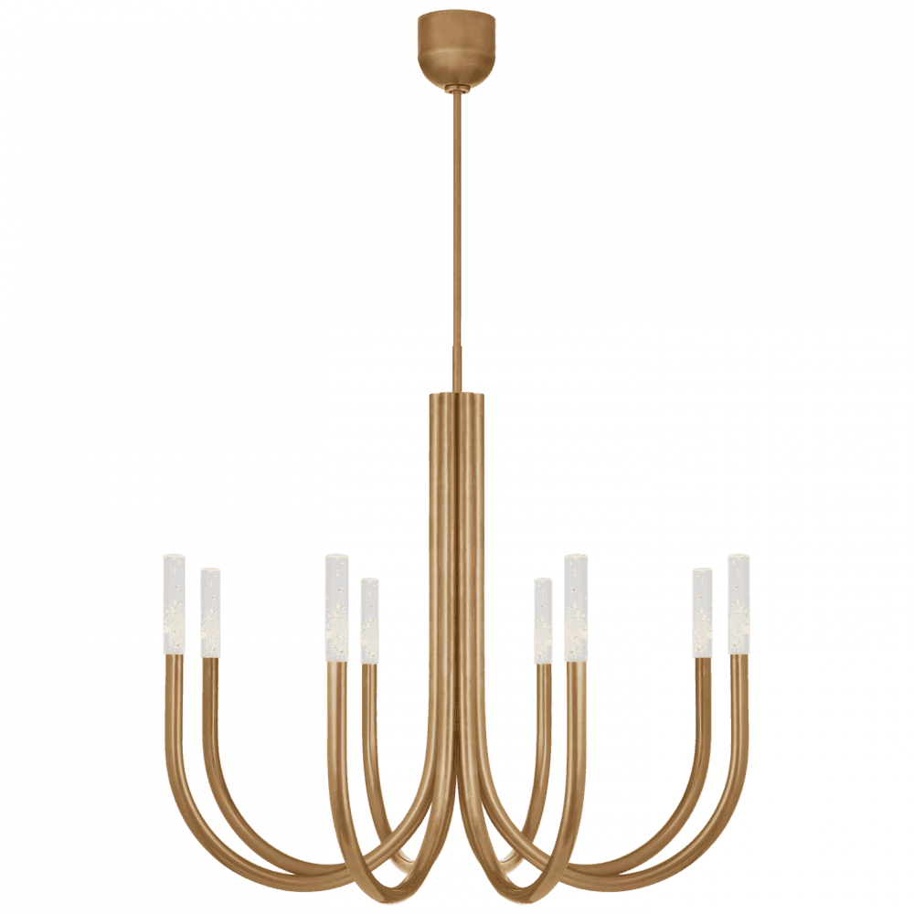 Visual Comfort Signature Rousseau Chandelier Antique-Burnished Brass