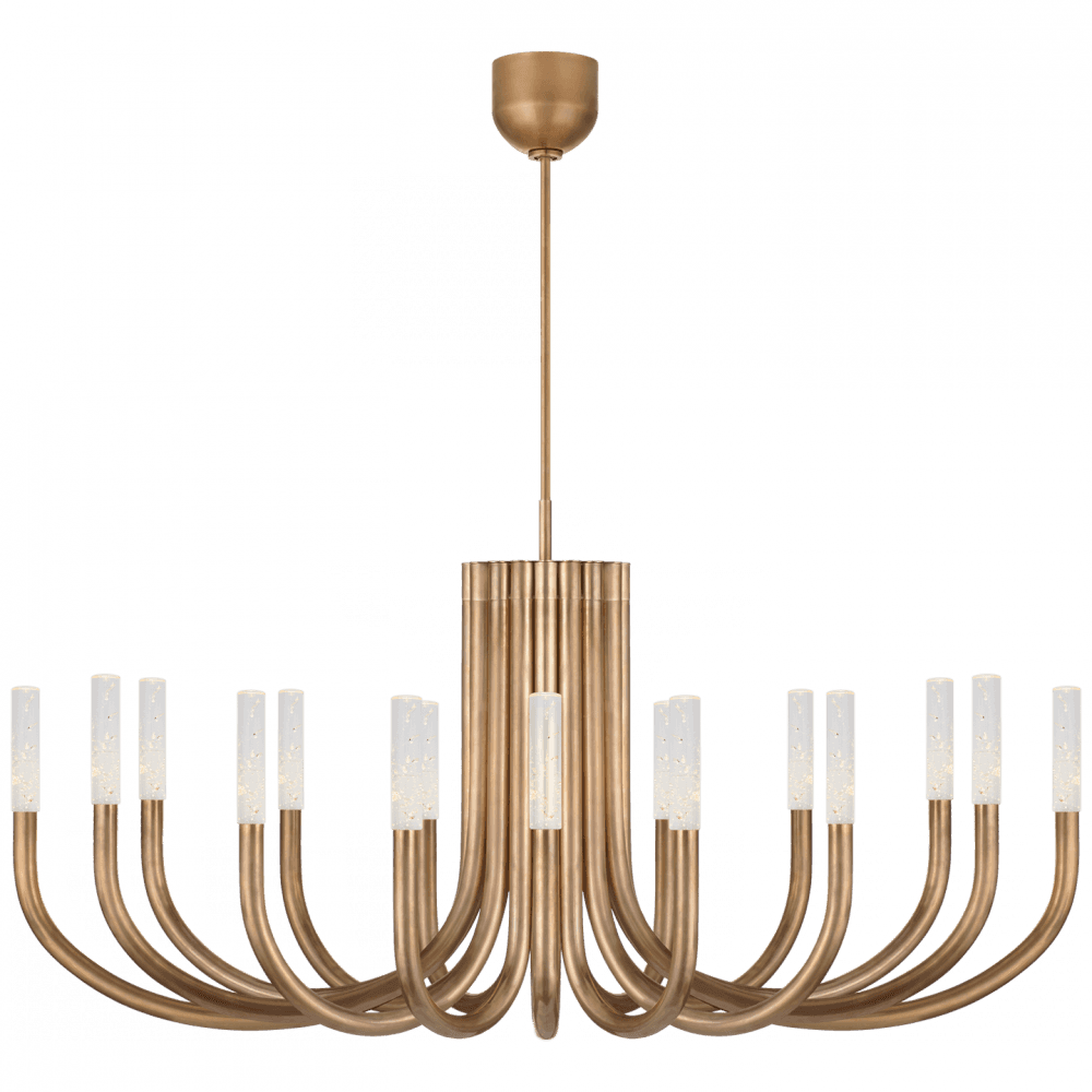 Visual Comfort Signature Rousseau Large Oval Chandelier Bronze