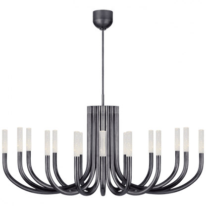 Visual Comfort Signature Rousseau Large Oval Chandelier Polished Nickel