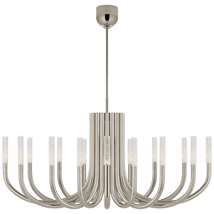 Visual Comfort Signature Rousseau Large Oval Chandelier Polished Nickel