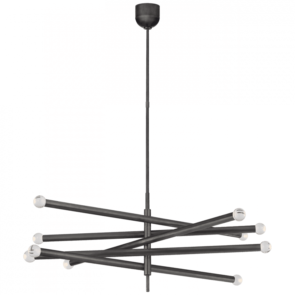 Visual Comfort Signature Rousseau LED Grande Articulating Chandelier Polished Nickel