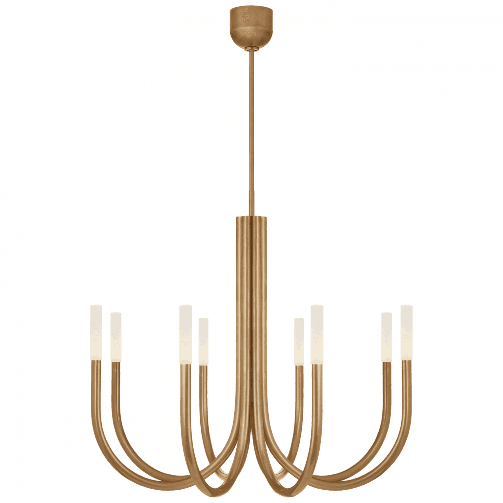 Visual Comfort Signature Rousseau Medium Chandelier Antique-Burnished Brass