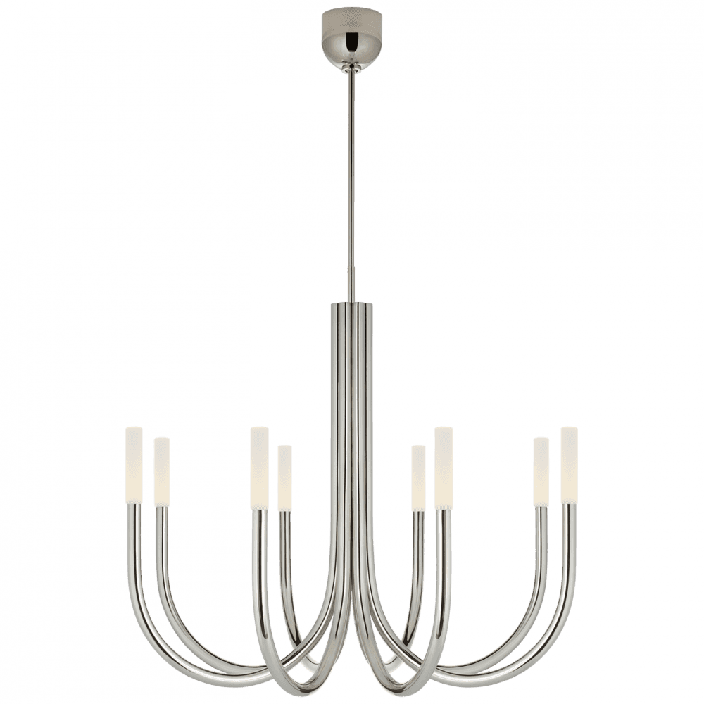Visual Comfort Signature Rousseau Medium Chandelier Polished Nickel