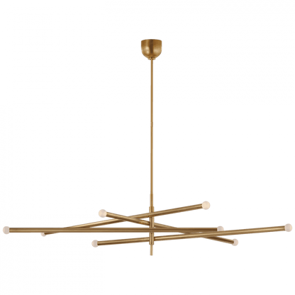 Visual Comfort Signature Rousseau Oversized Articulating Chandelier Antique-Burnished Brass