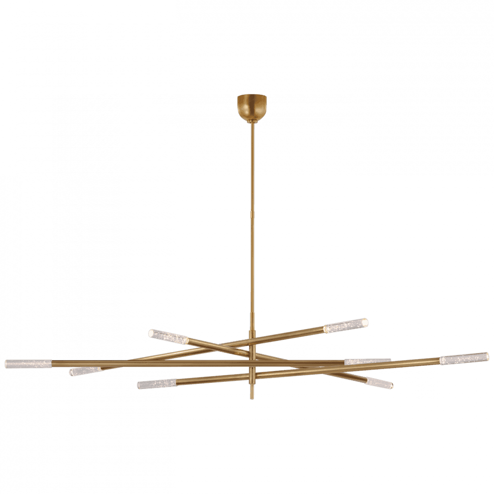 Visual Comfort Signature Rousseau Oversized Articulating Chandelier Antique-Burnished Brass