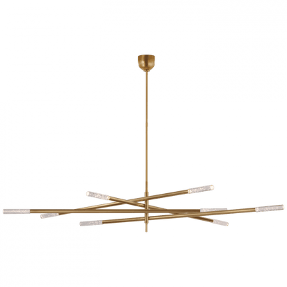 Visual Comfort Signature Rousseau Oversized Articulating Chandelier Antique-Burnished Brass