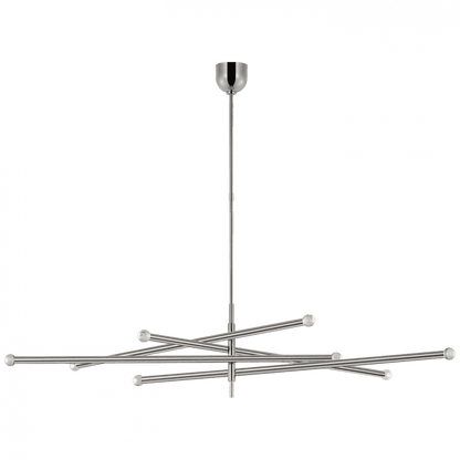 Visual Comfort Signature Rousseau Oversized Articulating Chandelier Polished Nickel