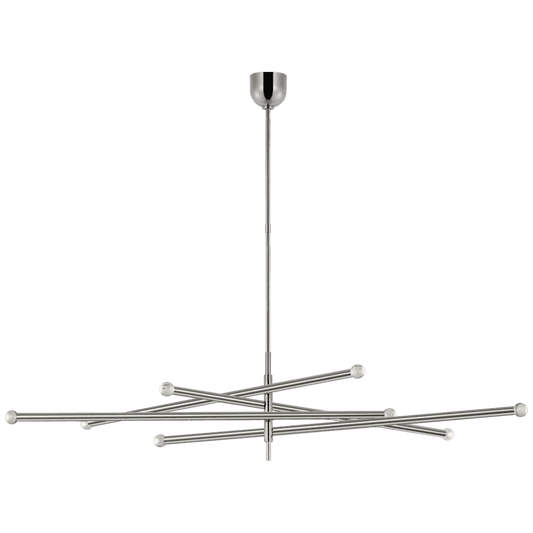 Visual Comfort Signature Rousseau Oversized Articulating Chandelier Polished Nickel