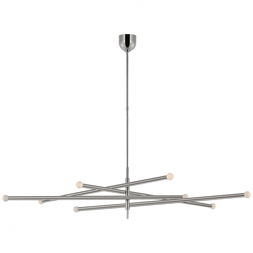 Visual Comfort Signature Rousseau Oversized Articulating Chandelier Polished Nickel