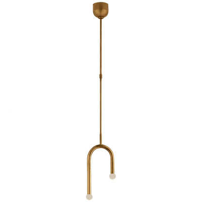 Visual Comfort Signature Rousseau Small Asymmetric Pendant Bronze