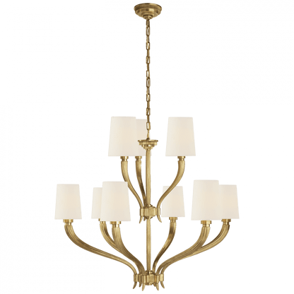 Visual Comfort Signature Ruhlmann 2-Tier Chandelier Polished Nickel