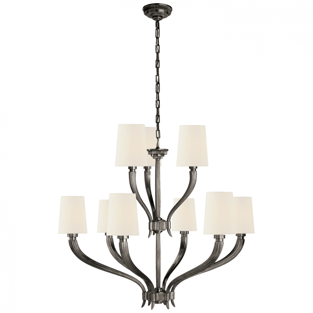 Visual Comfort Signature Ruhlmann Chandelier Polished Nickel