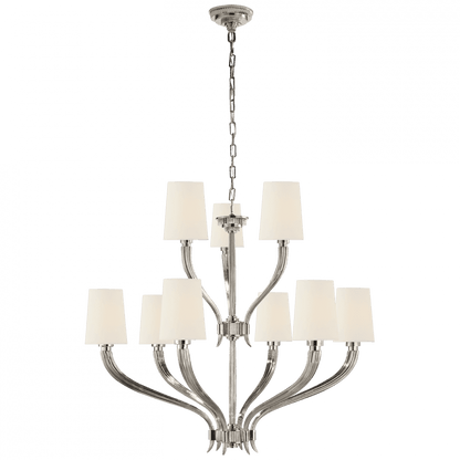 Visual Comfort Signature Ruhlmann 2-Tier Chandelier Bronze