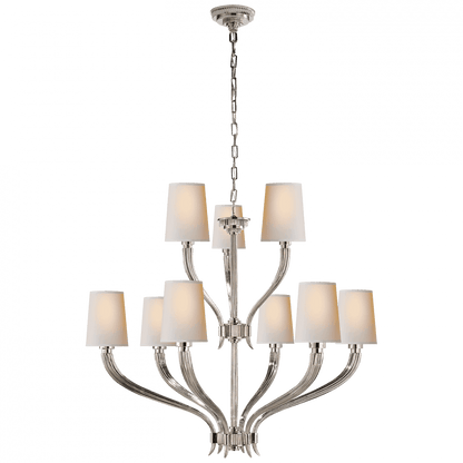Visual Comfort Signature Ruhlmann 2-Tier Chandelier Antique-Burnished Brass