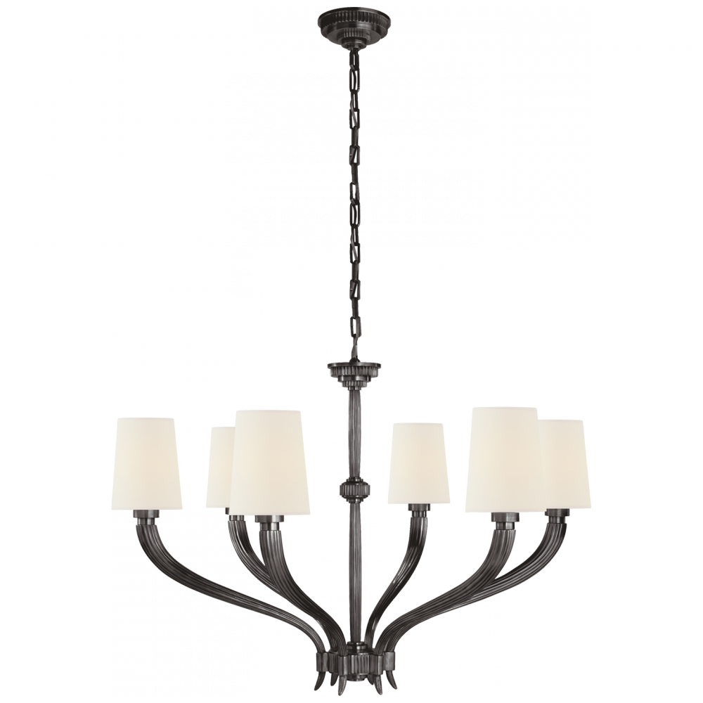 Visual Comfort Signature Ruhlmann Large Chandelier Antique-Burnished Brass