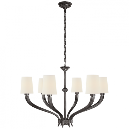 Visual Comfort Signature Ruhlmann Large Chandelier Antique-Burnished Brass
