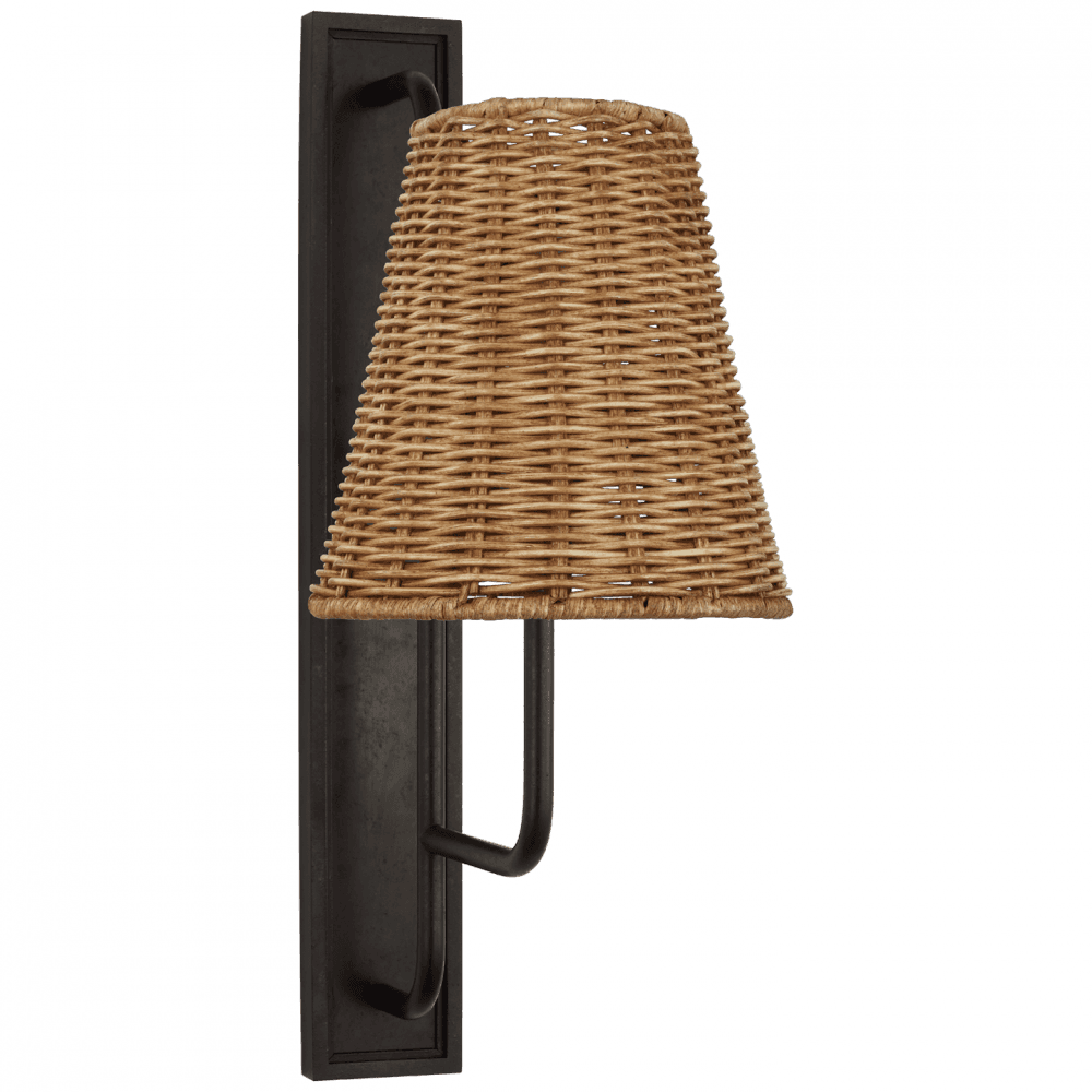 Visual Comfort Signature Rui Tall Wall Sconce Aged Iron