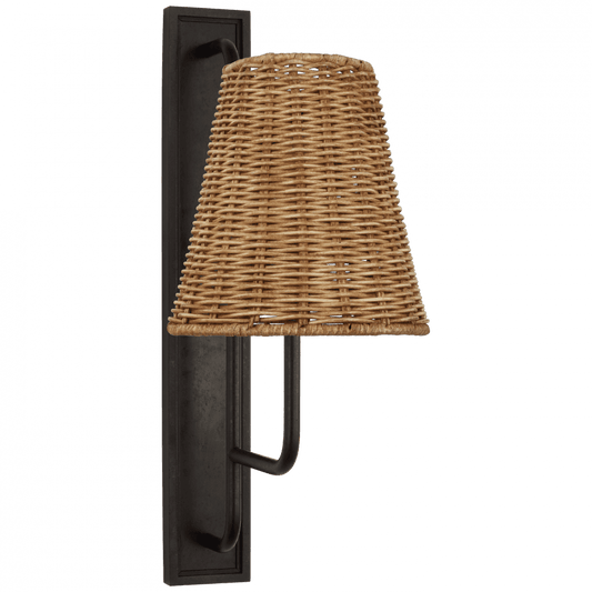 Visual Comfort Signature Rui Tall Wall Sconce Aged Iron