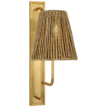 Visual Comfort Signature Rui Tall Wall Sconce Hand-Rubbed Antique Brass