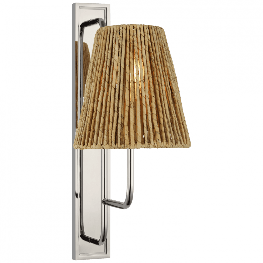 Visual Comfort Signature Rui Tall Wall Sconce Polished Nickel