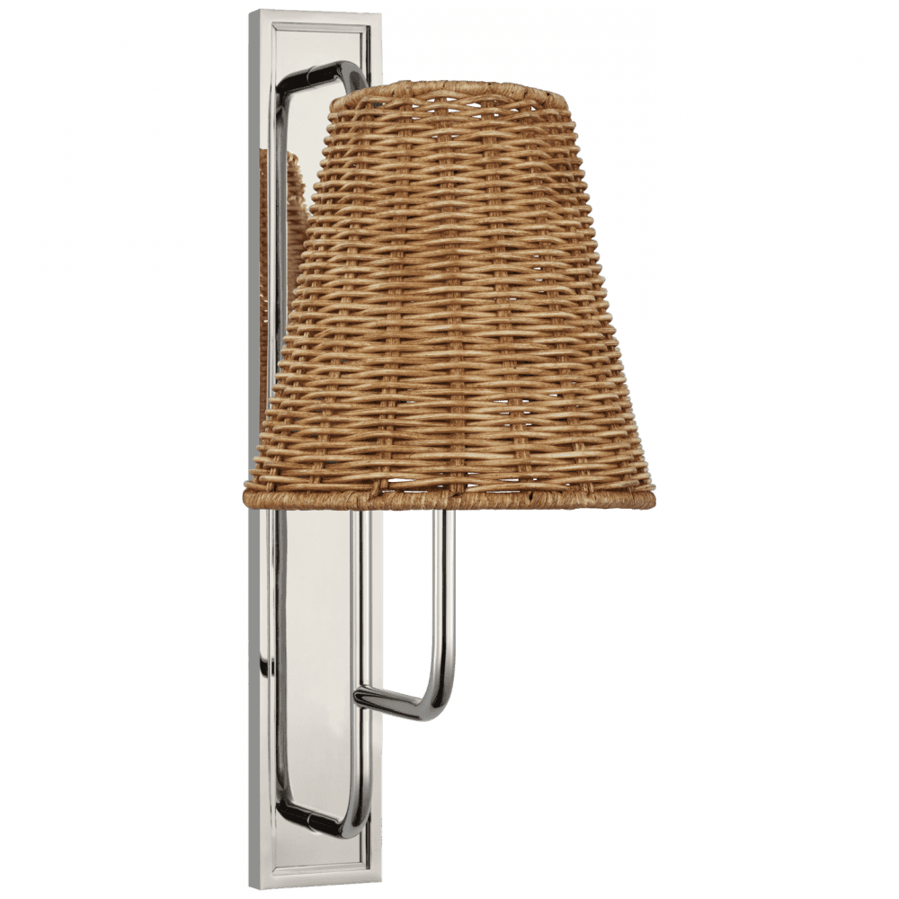 Visual Comfort Signature Rui Tall Wall Sconce Polished Nickel
