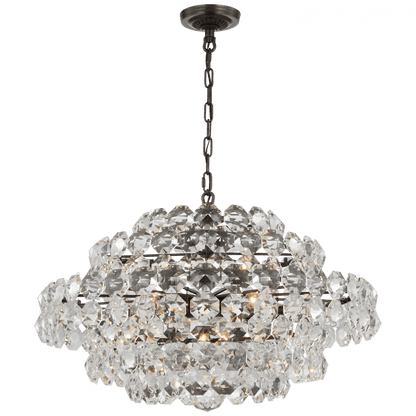 Visual Comfort Signature Sanger Small Chandelier Hand-Rubbed Antique Brass