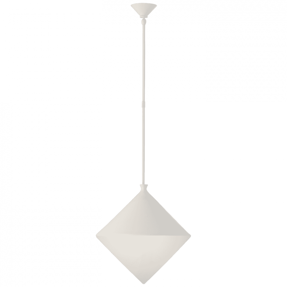 Visual Comfort & Co. Signature Collection Sarnen Pendant, 1-Light, Matte White, White Glass, 18.25"W (ARN 5357WHT-WG CPXU0)