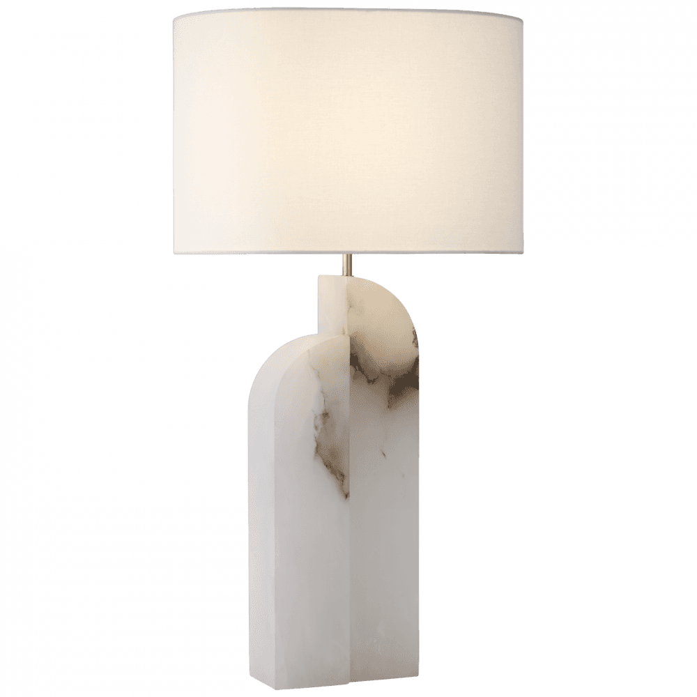 Visual Comfort Signature Savoye Large Left Table Lamp Alabaster