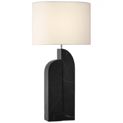 Visual Comfort Signature Savoye Large Left Table Lamp Black Marble