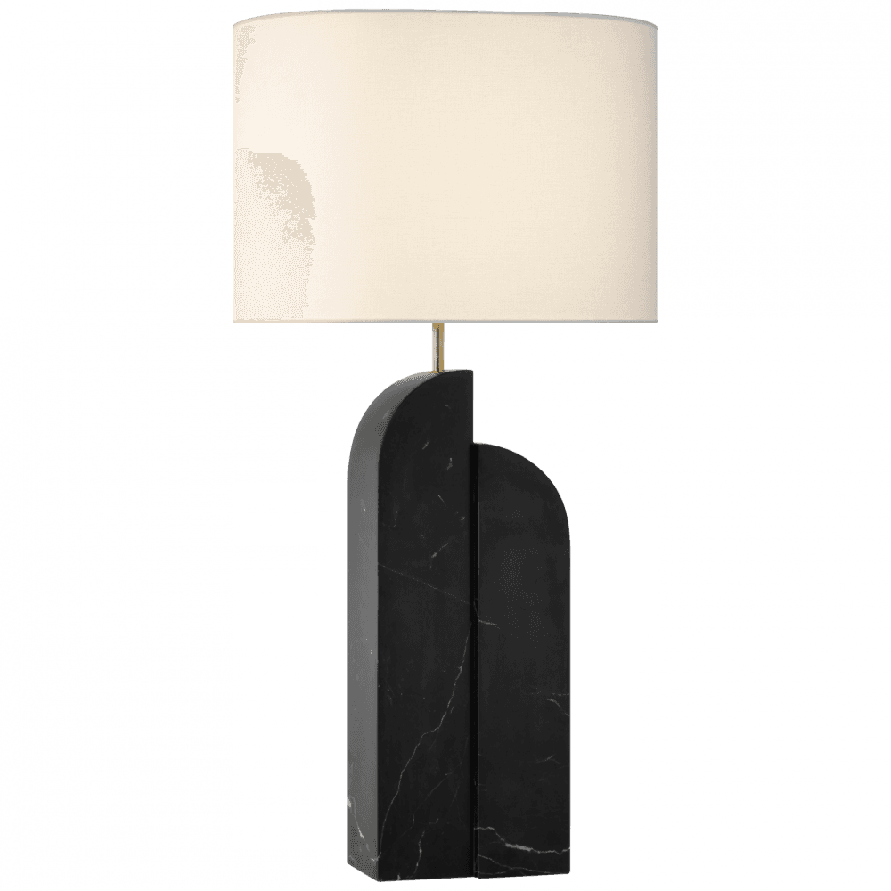 Visual Comfort Signature Savoye Large Right Table Lamp Black Marble