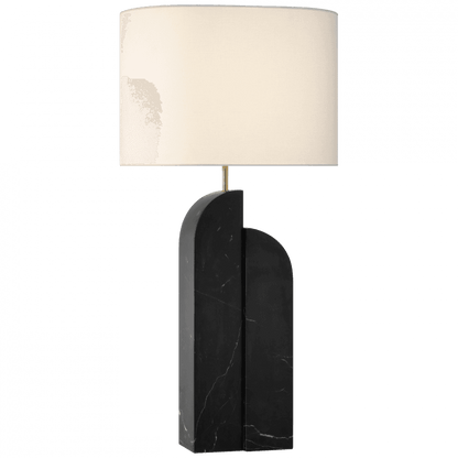 Visual Comfort Signature Savoye Large Right Table Lamp Black Marble