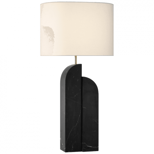 Visual Comfort Signature Savoye Large Right Table Lamp Black Marble