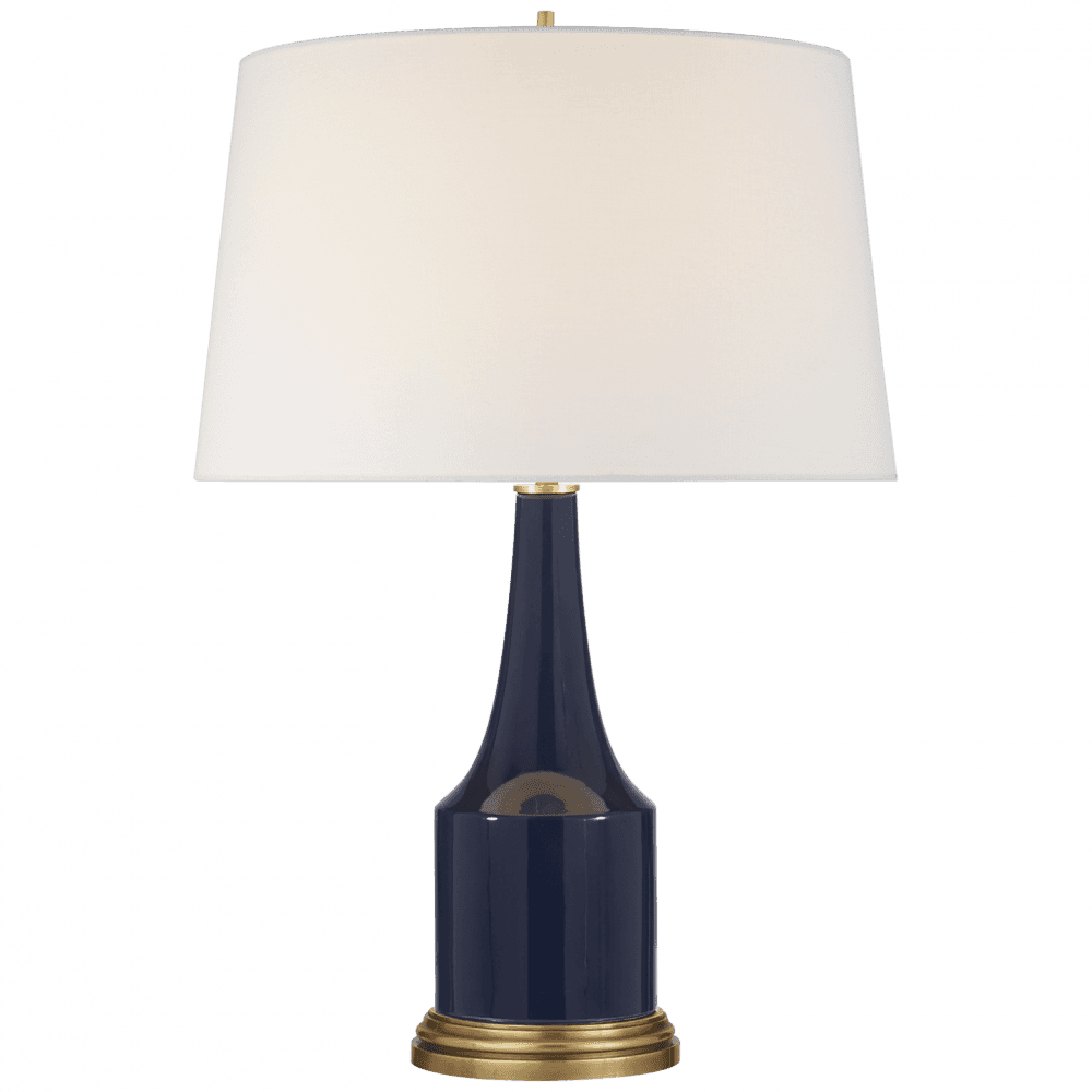 Visual Comfort Signature Sawyer Table Lamp Midnight Blue Porcelain