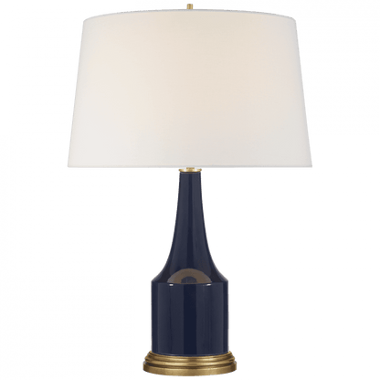 Visual Comfort Signature Sawyer Table Lamp Midnight Blue Porcelain
