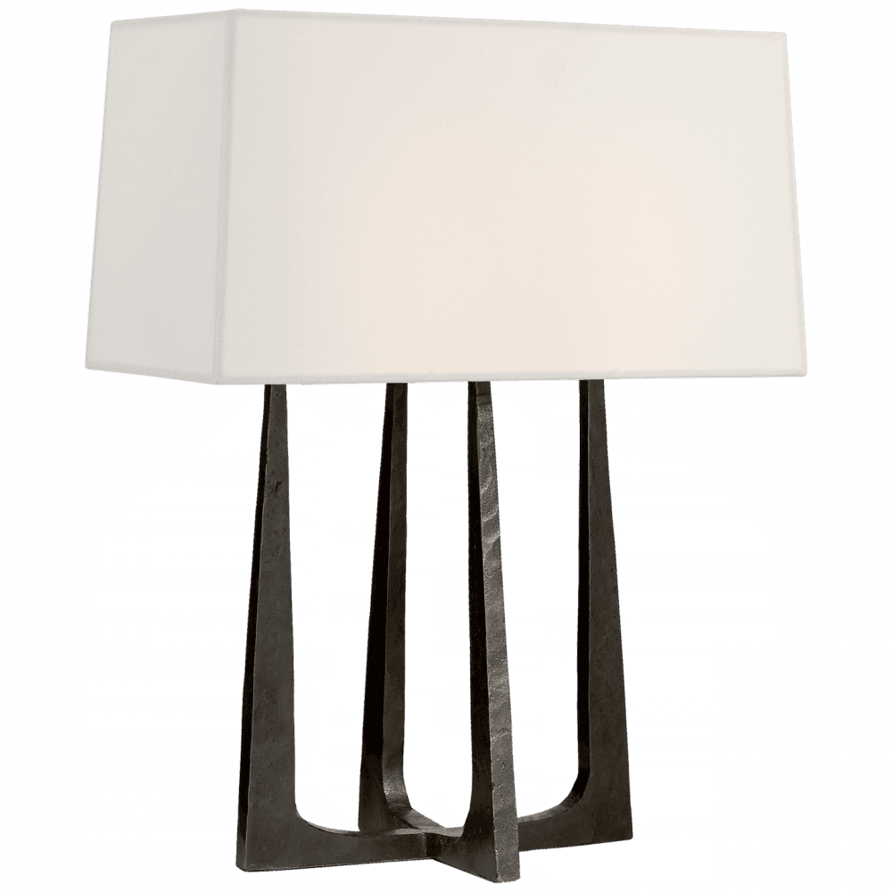 Visual Comfort Signature Scala Hand-Forged Bedside Lamp Aged Iron
