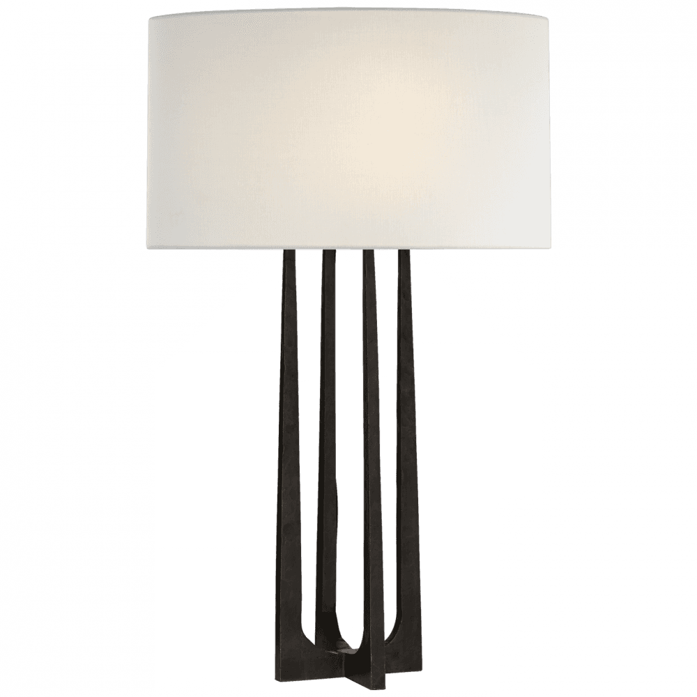 Visual Comfort Signature Scala Hand-Forged Table Lamp Aged Iron