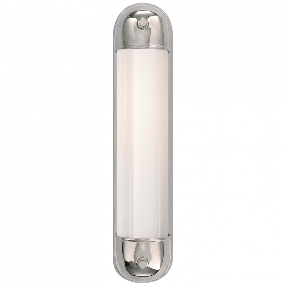 Visual Comfort & Co. Signature Collection Selecta Bathroom Wall Sconce, 2-Light, Chrome, White Glass, 21.75"H (TOB 2062CH-WG 2CUJP)