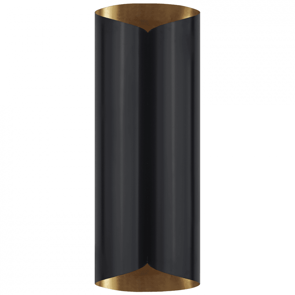 Visual Comfort Signature Selfoss Wall Sconce Black and Hand-Rubbed Antique Brass