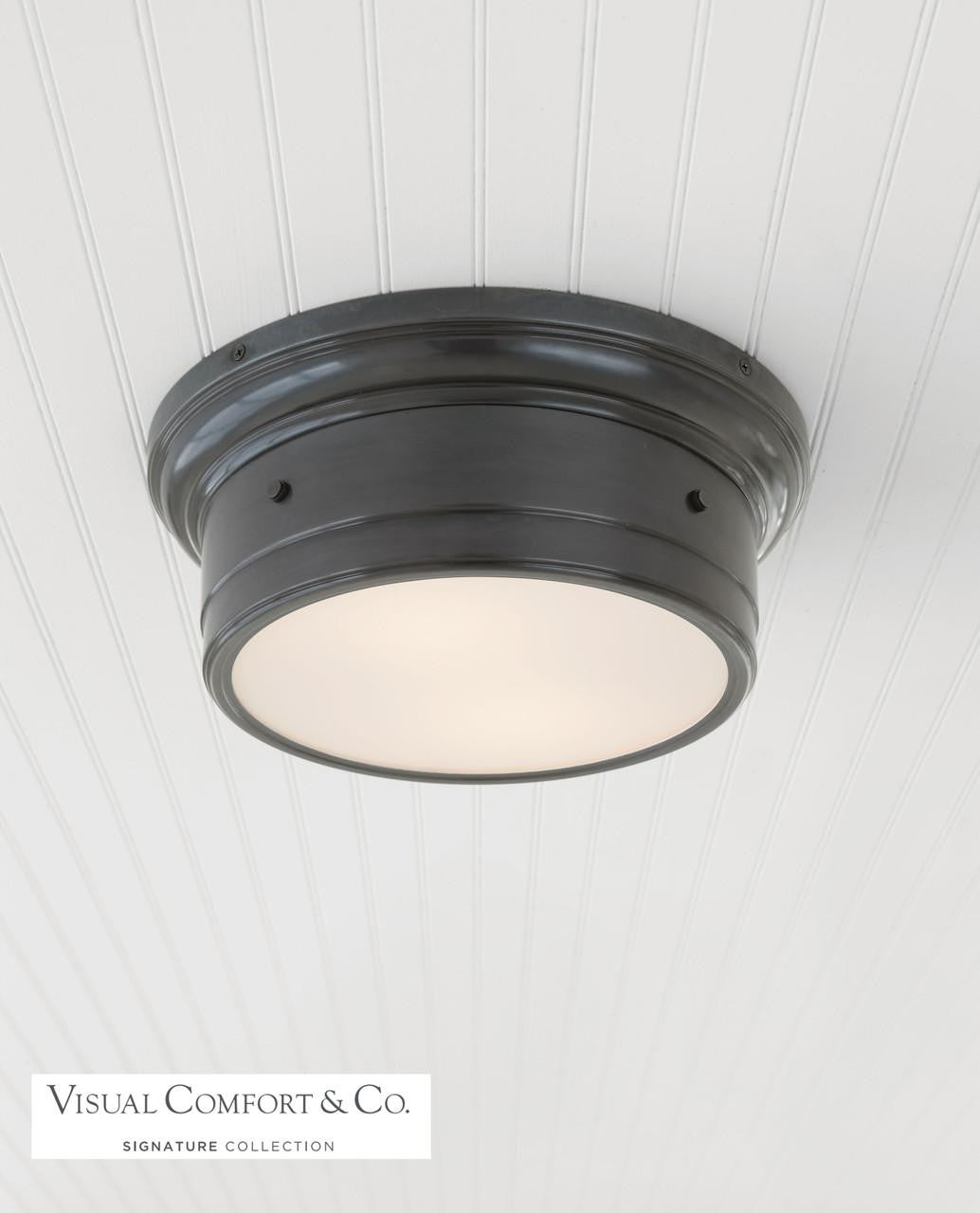Visual Comfort Signature Siena Flush Mount Hand-Rubbed Antique Brass