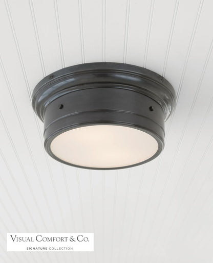 Visual Comfort Signature Siena Flush Mount Hand-Rubbed Antique Brass