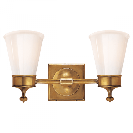 Visual Comfort Signature Siena Double Wall Sconce Hand-Rubbed Antique Brass
