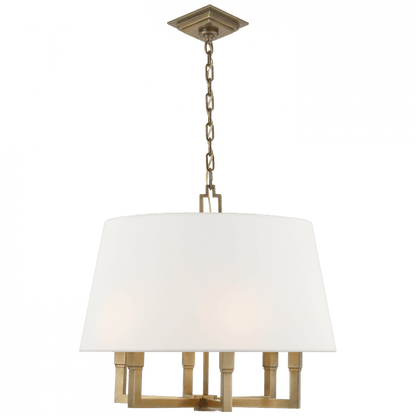 Visual Comfort Signature Signature Square Tube Hanging Shade Hand-Rubbed Antique Brass